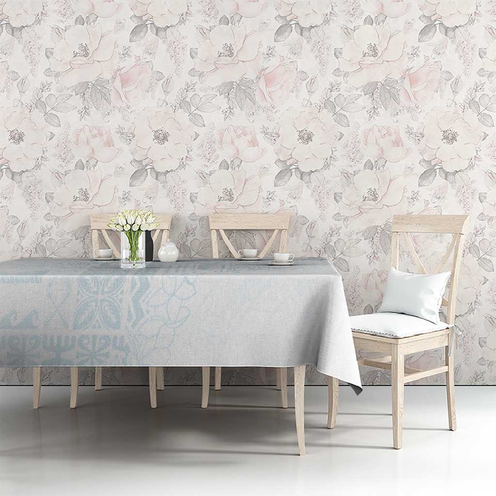 Samoa Lotu Tamaiti Mamanu Siapo Tablecloth Off White Plumeria LT7 - Polynesian Pride