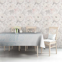 Samoa Lotu Tamaiti Mamanu Siapo Tablecloth Off White Plumeria LT7 - Polynesian Pride