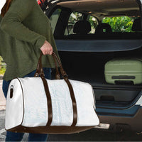 Samoa Lotu Tamaiti Mamanu Siapo Travel Bag Off White Plumeria - Polynesian Pride