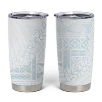 Samoa Lotu Tamaiti Mamanu Siapo Tumbler Cup Off White Plumeria - Polynesian Pride