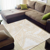 Samoa Lotu Tamaiti Ivory Area Rug Teuila Tatau - Polynesian Pride