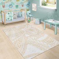 Samoa Lotu Tamaiti Ivory Area Rug Teuila Tatau - Polynesian Pride