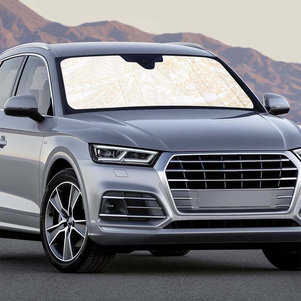 Samoa Lotu Tamaiti Ivory Auto Sun Shade Teuila Tatau - Polynesian Pride