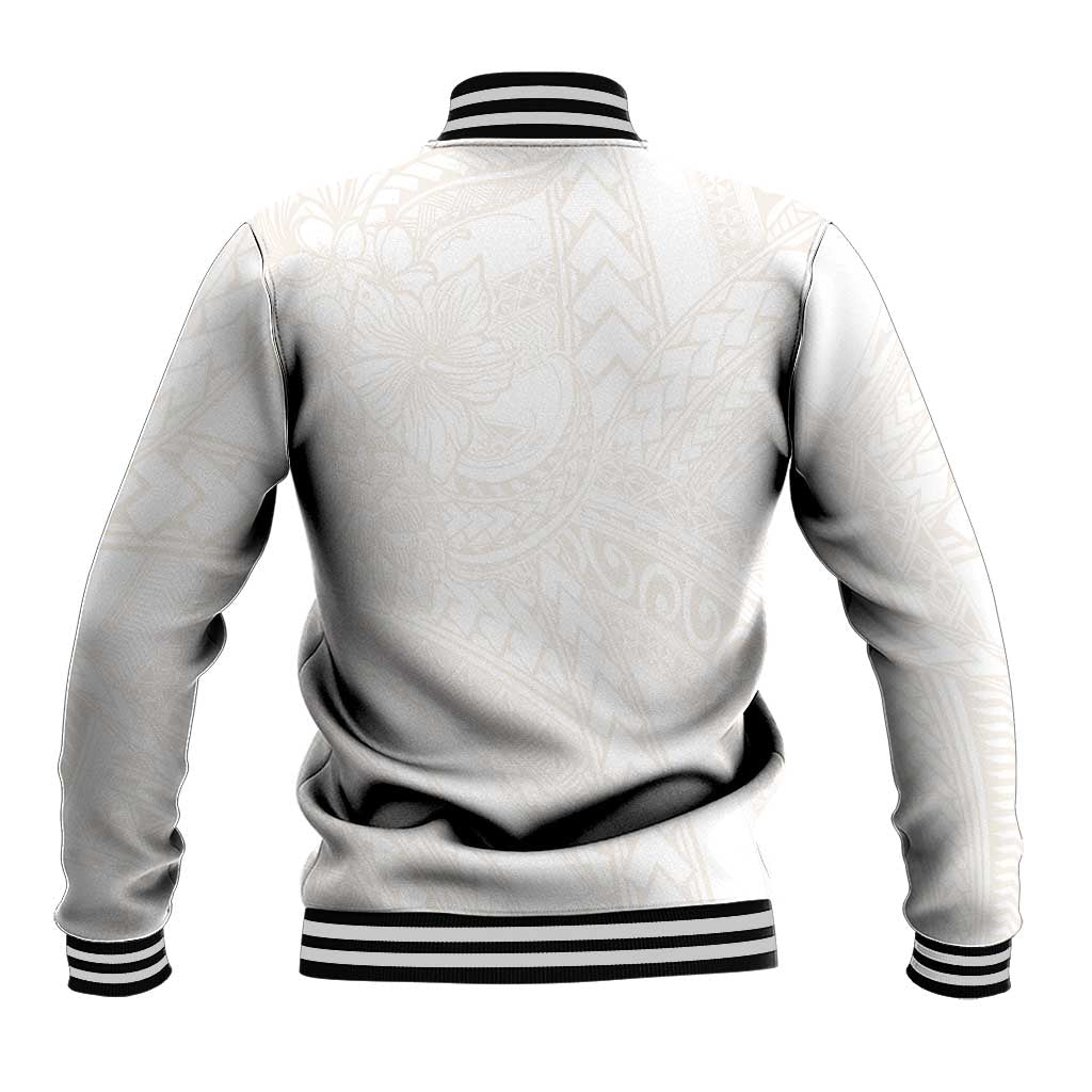 Samoa Lotu Tamaiti Ivory Baseball Jacket Teuila Tatau LT7 - Polynesian Pride