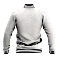 Samoa Lotu Tamaiti Ivory Baseball Jacket Teuila Tatau LT7 - Polynesian Pride