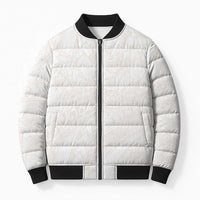 Samoa Lotu Tamaiti Ivory Bomber Puffer Jacket Teuila Tatau LT7 Unisex Ivory - Polynesian Pride