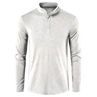 Samoa Lotu Tamaiti Ivory Button Sweatshirt Teuila Tatau LT7 Ivory - Polynesian Pride