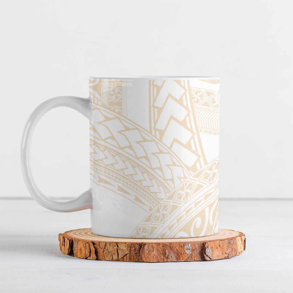 Samoa Lotu Tamaiti Ivory Ceramic Mug Teuila Tatau LT7 Ivory - Polynesian Pride