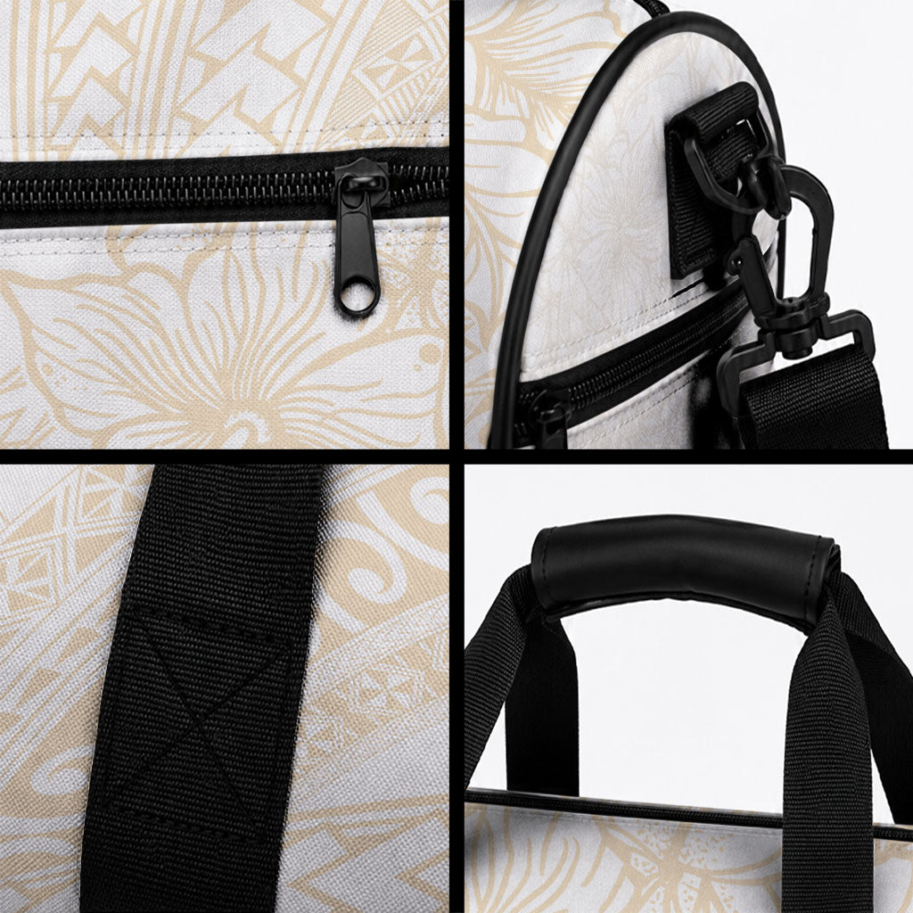 Samoa Lotu Tamaiti Ivory Duffle Bag Teuila Tatau LT7 - Polynesian Pride