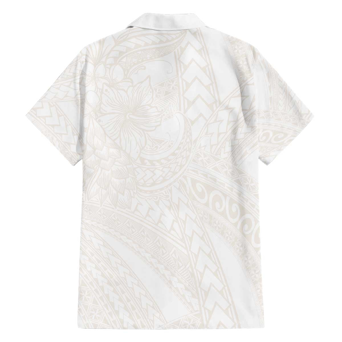 Samoa Lotu Tamaiti Ivory Family Matching Off The Shoulder Long Sleeve Dress and Hawaiian Shirt Teuila Tatau - Polynesian Pride