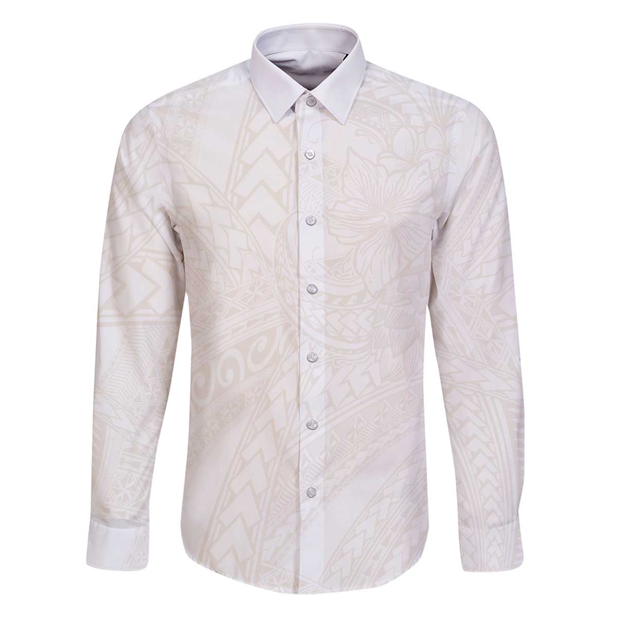 Samoa Lotu Tamaiti Ivory Family Matching Off The Shoulder Long Sleeve Dress and Hawaiian Shirt Teuila Tatau - Polynesian Pride