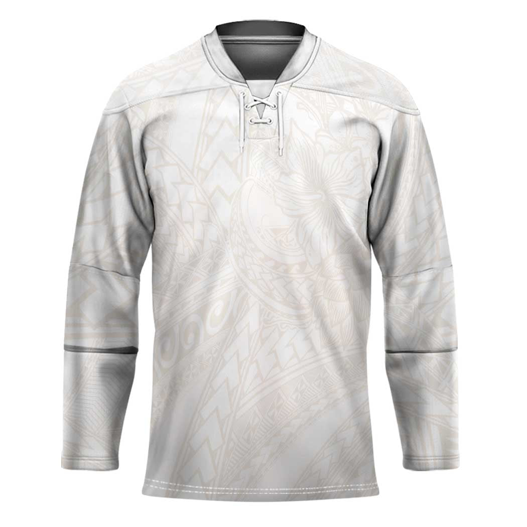 Samoa Lotu Tamaiti Ivory Hockey Jersey Teuila Tatau LT7 Unisex Ivory - Polynesian Pride