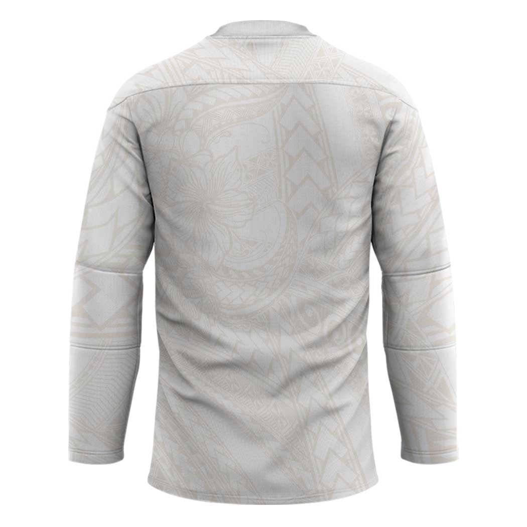 Samoa Lotu Tamaiti Ivory Hockey Jersey Teuila Tatau LT7 - Polynesian Pride