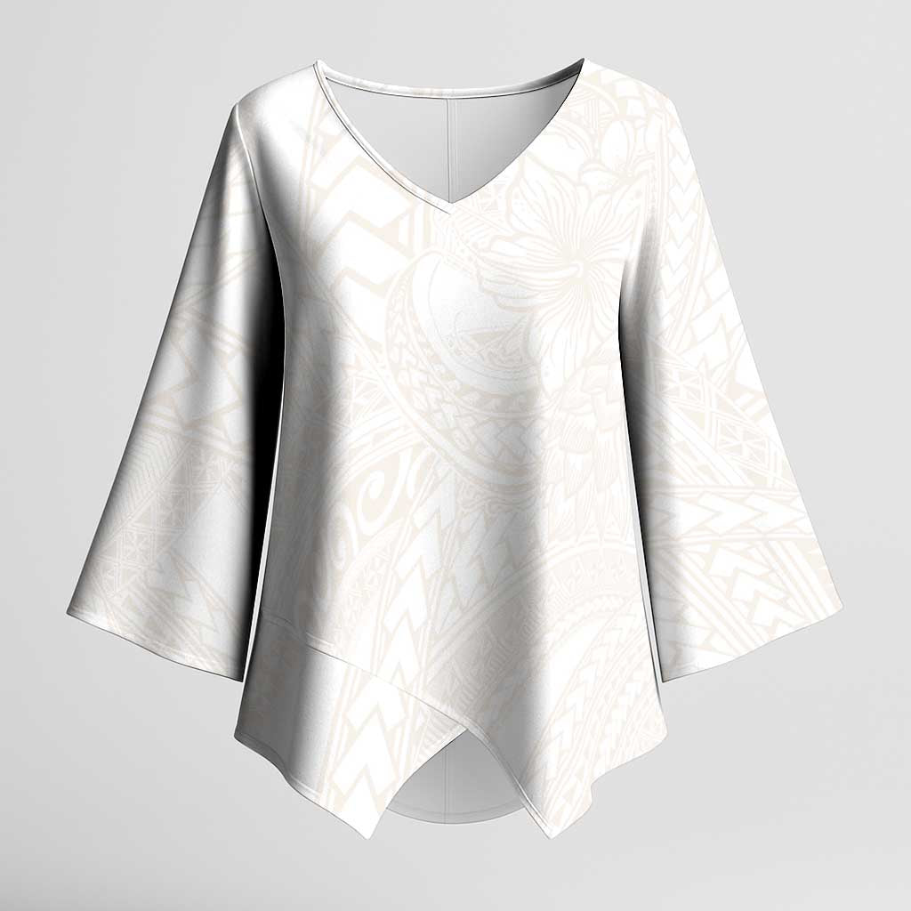 Samoa Lotu Tamaiti Ivory Kimono Sleeve Blouse Teuila Tatau LT7 Female Ivory - Polynesian Pride