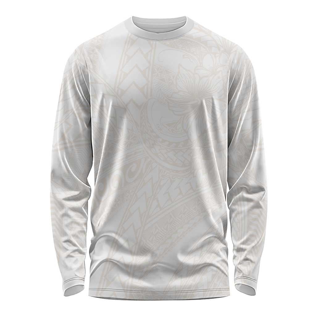 Samoa Lotu Tamaiti Ivory Long Sleeve Shirt Teuila Tatau LT7 Unisex Ivory - Polynesian Pride