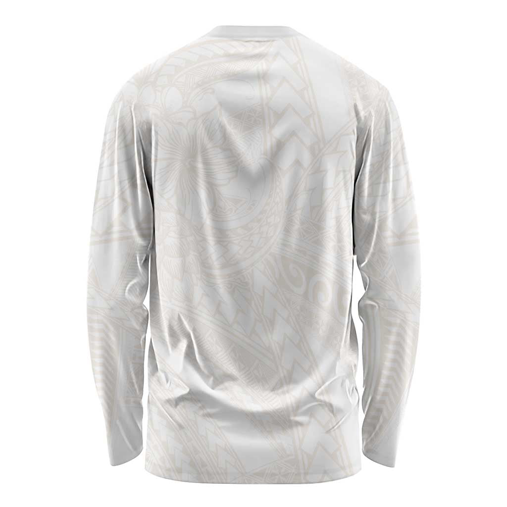 Samoa Lotu Tamaiti Ivory Long Sleeve Shirt Teuila Tatau LT7 - Polynesian Pride