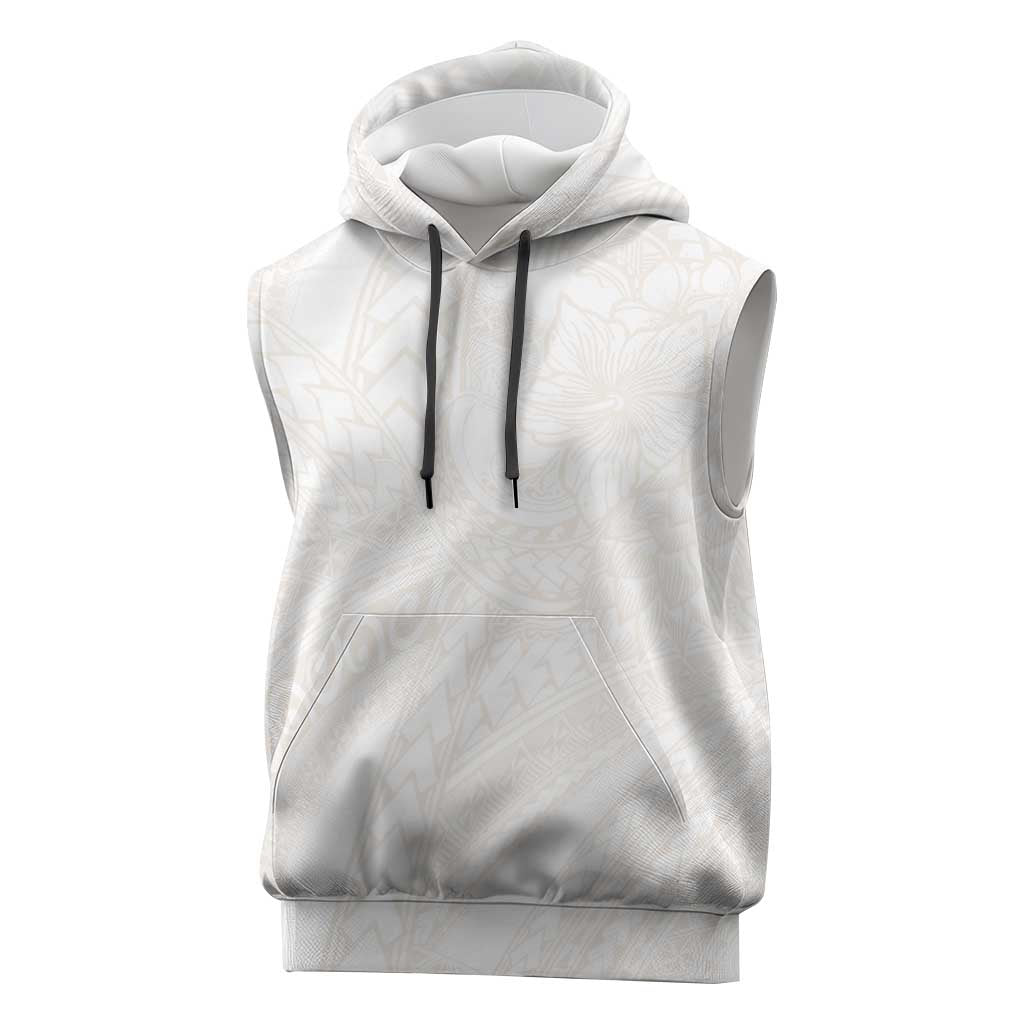 Samoa Lotu Tamaiti Ivory Sleeveless Hoodie Teuila Tatau LT7 Ivory - Polynesian Pride