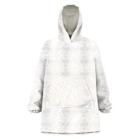 Samoa Lotu Tamaiti Ivory Wearable Blanket Hoodie Teuila Tatau LT7 One Size Ivory - Polynesian Pride