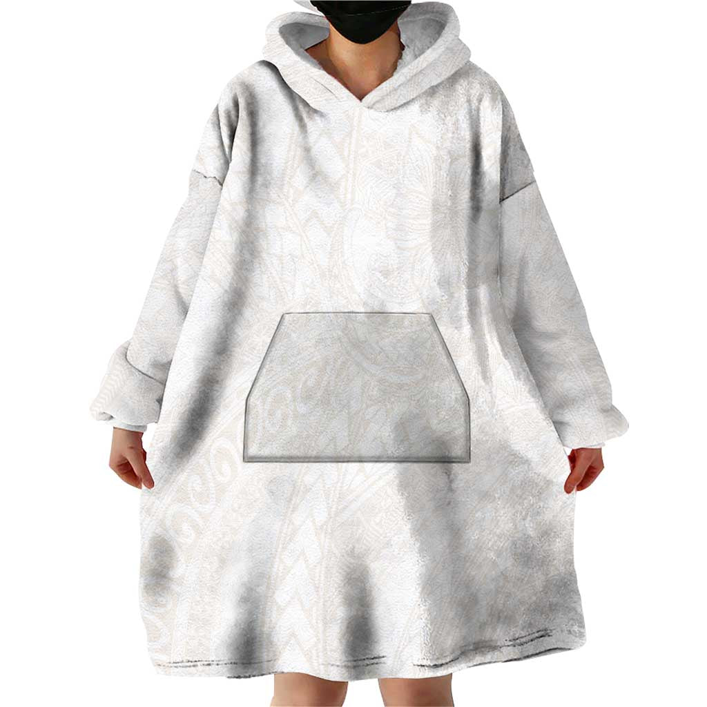 Samoa Lotu Tamaiti Ivory Wearable Blanket Hoodie Teuila Tatau LT7 - Polynesian Pride