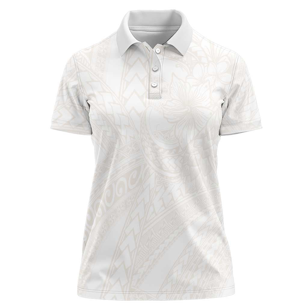 Samoa Lotu Tamaiti Ivory Women Polo Shirt Teuila Tatau - Polynesian Pride