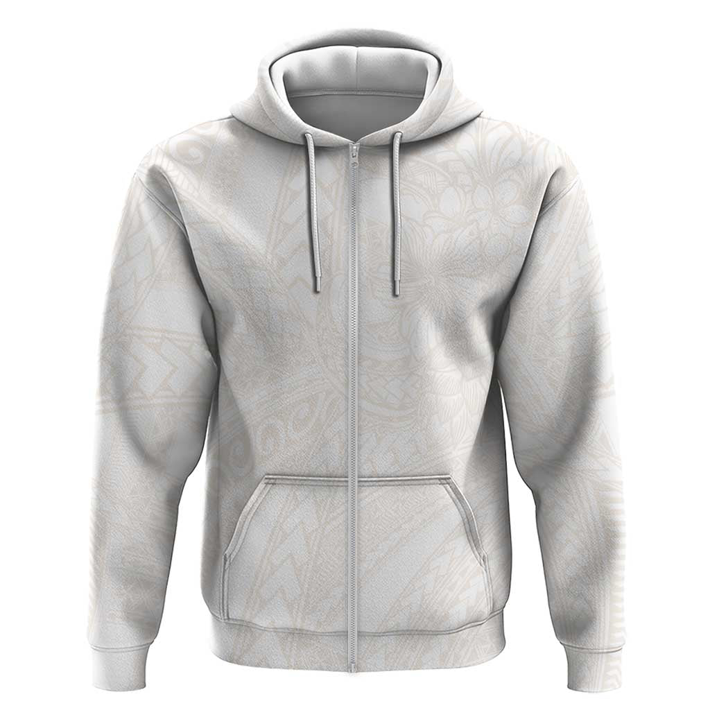 Samoa Lotu Tamaiti Ivory Zip Hoodie Teuila Tatau - Polynesian Pride