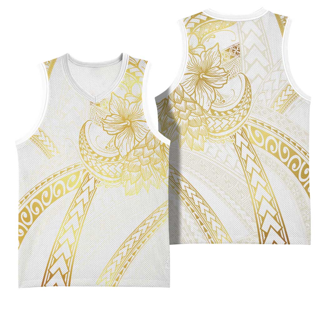 Samoa Lotu Tamaiti Gold Basketball Jersey Teuila Tatau LT7 - Polynesian Pride