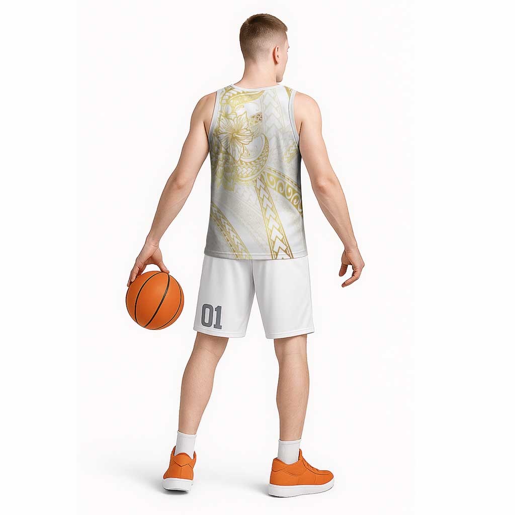 Samoa Lotu Tamaiti Gold Basketball Jersey Teuila Tatau LT7 - Polynesian Pride