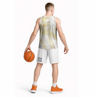 Samoa Lotu Tamaiti Gold Basketball Jersey Teuila Tatau LT7 - Polynesian Pride