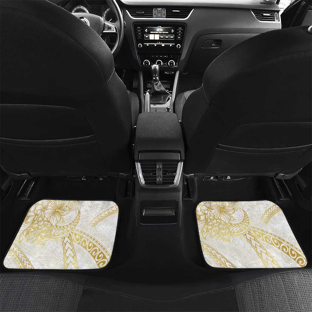Samoa Lotu Tamaiti Gold Car Mats Teuila Tatau LT7 Set 2pcs - Back Gold - Polynesian Pride
