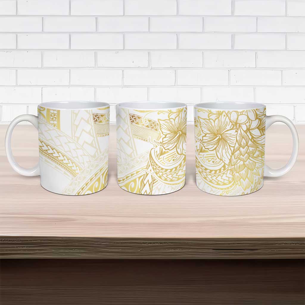 Samoa Lotu Tamaiti Gold Ceramic Mug Teuila Tatau LT7 - Polynesian Pride