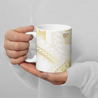 Samoa Lotu Tamaiti Gold Ceramic Mug Teuila Tatau LT7 - Polynesian Pride