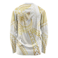Samoa Lotu Tamaiti Gold Long Sleeve Shirt Teuila Tatau LT7 - Polynesian Pride