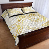 Samoa Lotu Tamaiti Gold Quilt Bed Set Teuila Tatau - Polynesian Pride