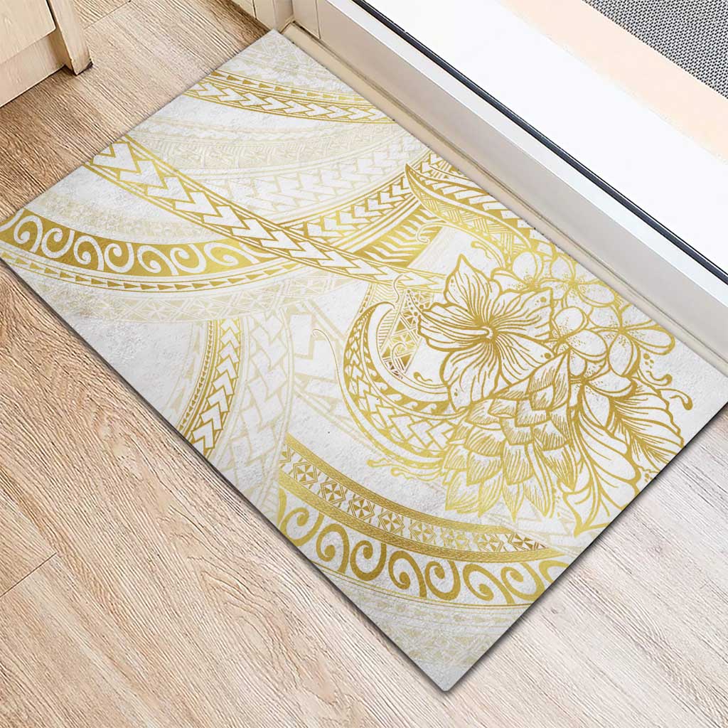 Samoa Lotu Tamaiti Gold Rubber Doormat Teuila Tatau LT7 - Polynesian Pride