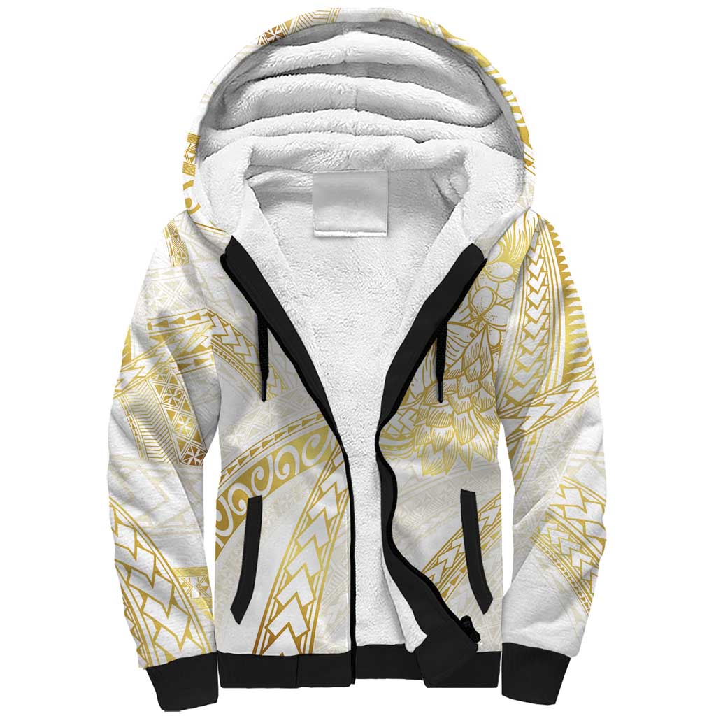 Samoa Lotu Tamaiti Gold Sherpa Hoodie Teuila Tatau LT7 Unisex Gold - Polynesian Pride