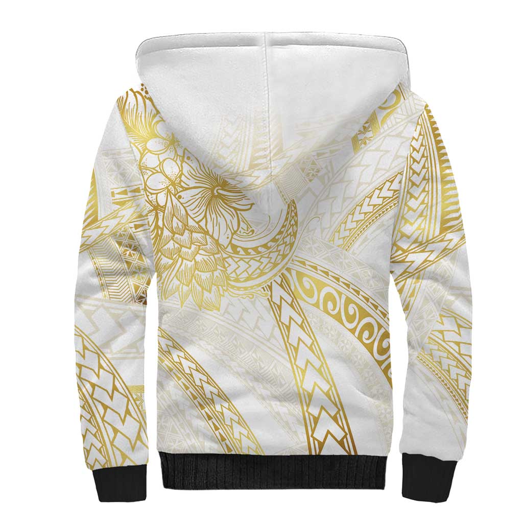 Samoa Lotu Tamaiti Gold Sherpa Hoodie Teuila Tatau LT7 - Polynesian Pride