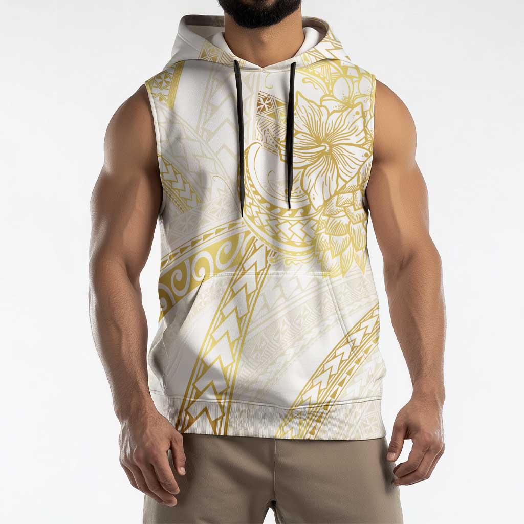 Samoa Lotu Tamaiti Gold Sleeveless Hoodie Teuila Tatau LT7 - Polynesian Pride