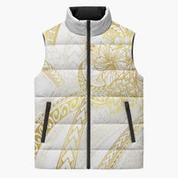 Samoa Lotu Tamaiti Gold Sleeveless Puffer Jacket Teuila Tatau LT7 Unisex Gold - Polynesian Pride