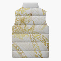 Samoa Lotu Tamaiti Gold Sleeveless Puffer Jacket Teuila Tatau LT7 - Polynesian Pride
