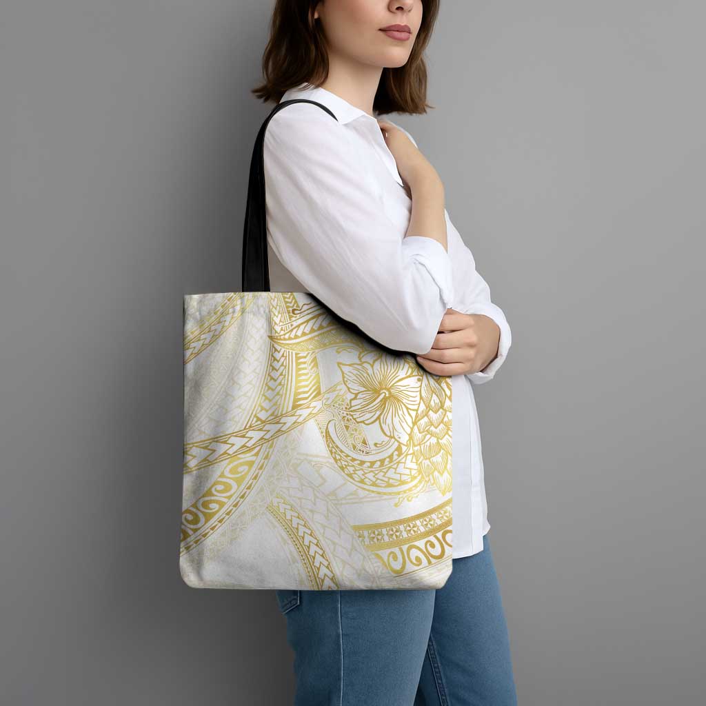 Samoa Lotu Tamaiti Gold Tote Bag Teuila Tatau - Polynesian Pride
