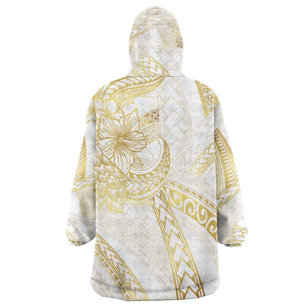 Samoa Lotu Tamaiti Gold Wearable Blanket Hoodie Teuila Tatau LT7 - Polynesian Pride
