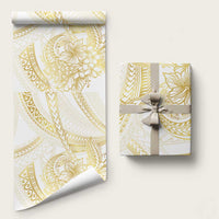 Samoa Lotu Tamaiti Gold Wrapping Paper Teuila Tatau LT7 58" × 23" Gold - Polynesian Pride