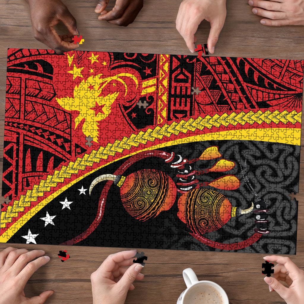 Papua New Guinea Independence Puzzle PNG Bagi and Lime Pot LT7 - Polynesian Pride