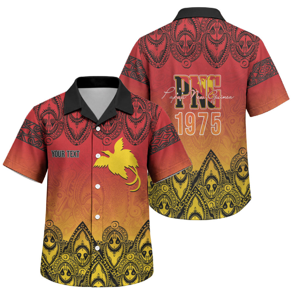 Papua New Guinea 1975 To The Future Personalised Family Matching Off Shoulder Short Dress and Hawaiian Shirt Sepik Masks LT7 Son's Shirt Red - Polynesian Pride