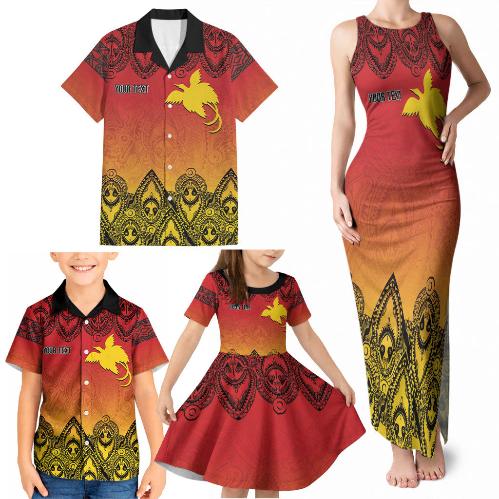 Papua New Guinea 1975 To The Future Personalised Family Matching Tank Maxi Dress and Hawaiian Shirt Sepik Masks LT7 - Polynesian Pride