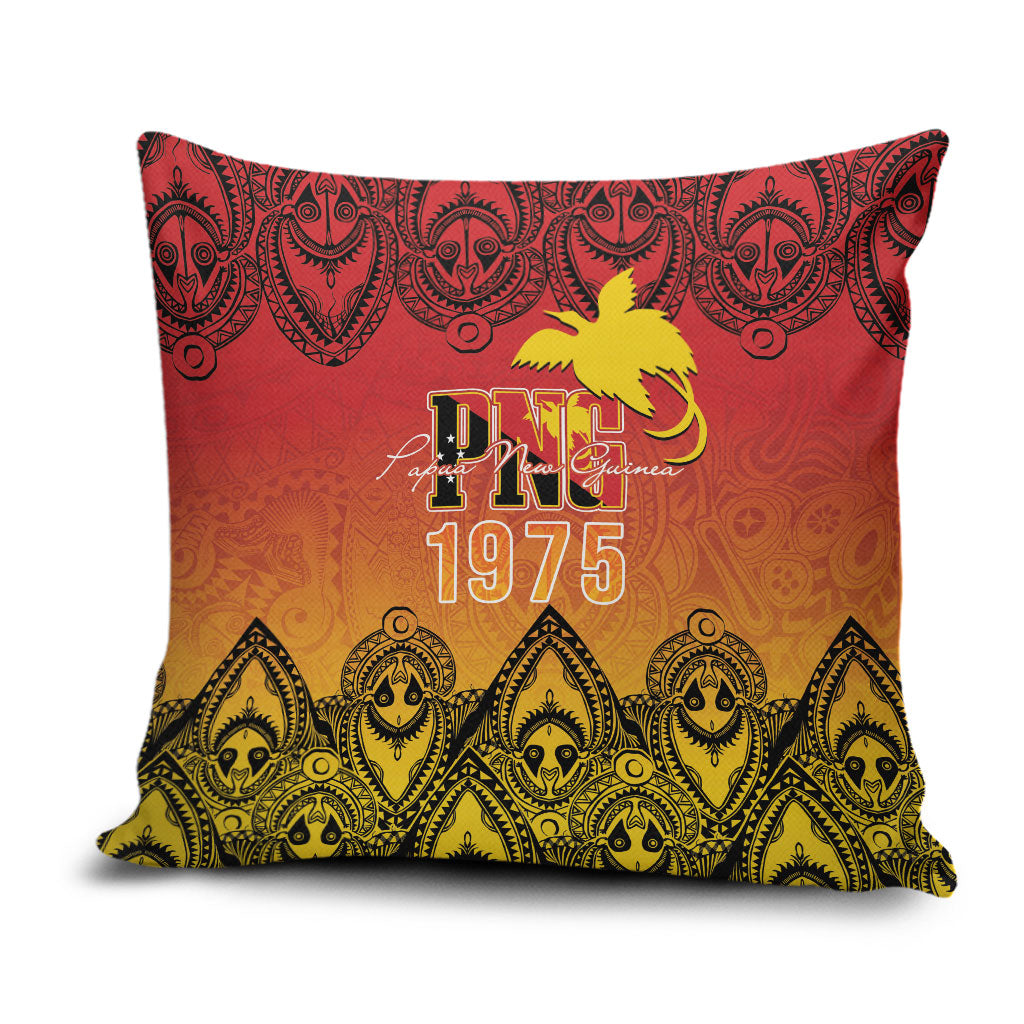 Papua New Guinea 1975 To The Future Pillow Cover Sepik Masks LT7 Red - Polynesian Pride