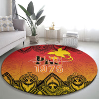 Papua New Guinea 1975 To The Future Round Carpet Sepik Masks LT7 - Polynesian Pride