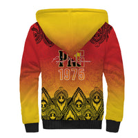 Papua New Guinea 1975 To The Future Personalised Sherpa Hoodie Sepik Masks LT7 - Polynesian Pride