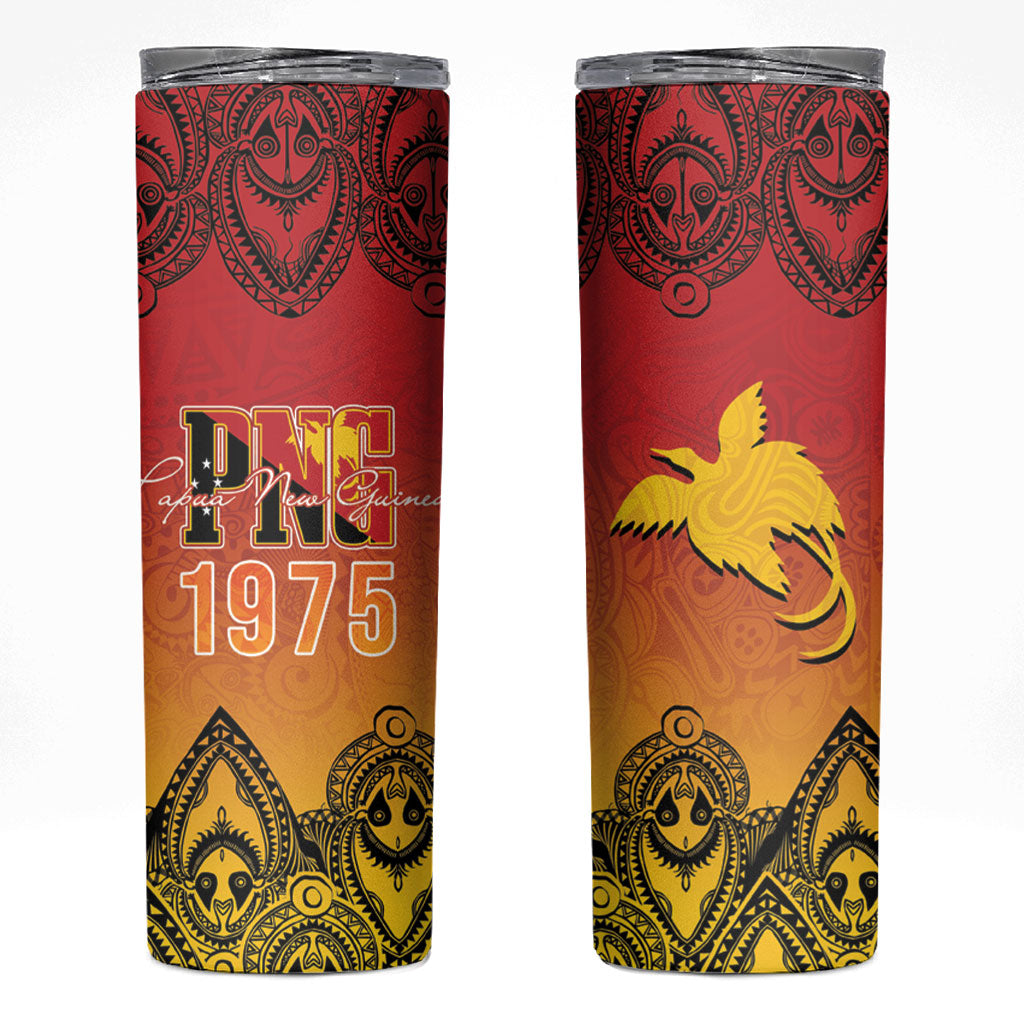 Papua New Guinea 1975 To The Future Skinny Tumbler Sepik Masks LT7 Red - Polynesian Pride