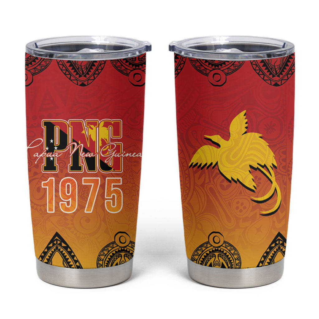 Papua New Guinea 1975 To The Future Tumbler Cup Sepik Masks LT7 Red - Polynesian Pride